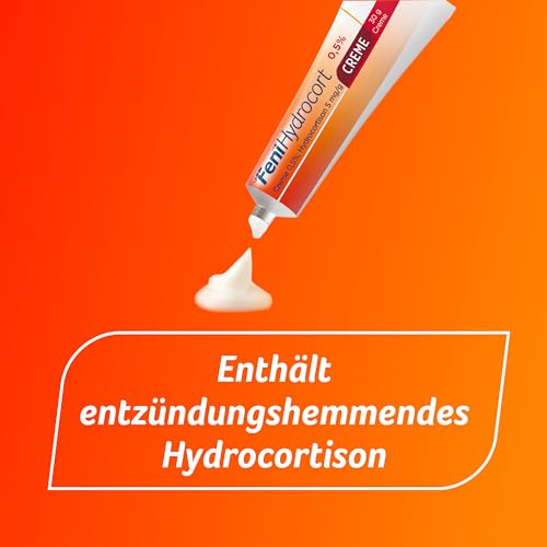 FeniHydrocort Creme 0,5%, Hydrocortison 5 mg/g, 3-fach wirksam bei Hautentzündungen: Lindert Juckreiz, vermindert Schwellungen, reduziert Rötungen, 30 g