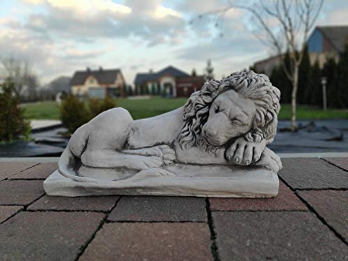 Green Lane Garden Adorno de jardín Estatua de Piedra/hormigón del león Dormido h22 15kg