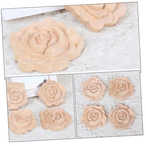Rosas de madera tridimensionales UKCOCO para tapar imperfecciones y decorar paredes 4