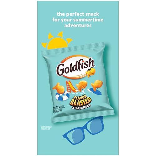 Image of Goldfish Flavor Blasted Xtra Cheddar Cheese Crackers, 24 Summer Snack Packs