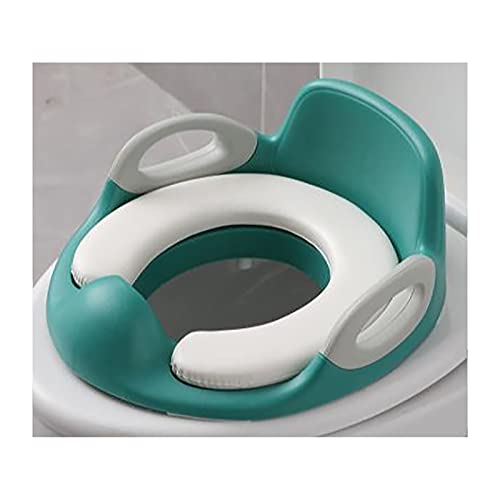 Puhang ベビー トイレトレーニング 補助便座 トイレトレーナー 幼児用便座 おまる ベビートイレ 滑りにくいハンドル 柔らかい便座 水洗い可能 尿がしぶき防止 滑り止め 抗菌 家庭 保育園 子供用 1-8歳 グリーン