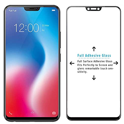 Image of NISHTECH Tempered Glass Screen Protector Compatible For Vivo V9,Vivo V9 Pro,Vivo V9 Youth Smartphone With Edge To Edge Coverage And Easy Installation Kit