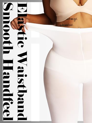 Image of HONENNA Semi Opaque Silky Women Pantyhose Tights, 20+ Colors Invisibly Toe Reinforced 60 Den Size A-E