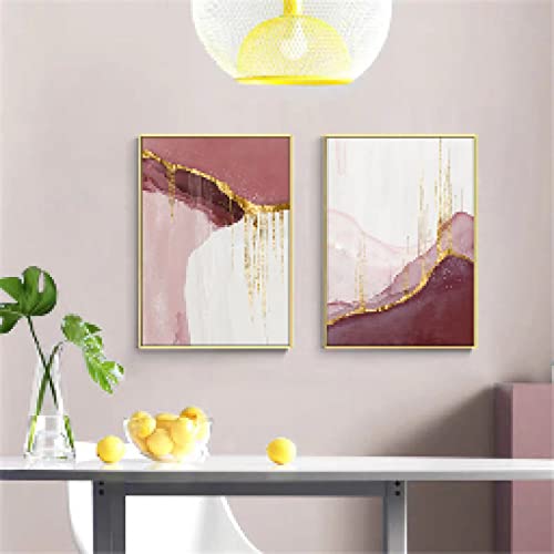 Affiche murale abstraite rose et violette 60x80 cm, solution déco pour grand mur vide - 3