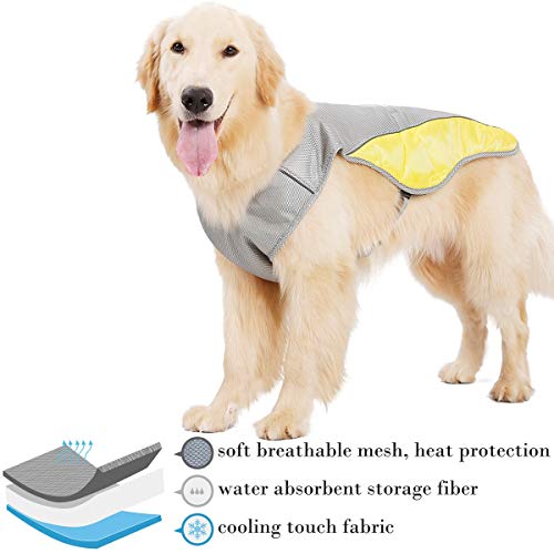 Homieco Hundekühlweste Atmungsaktives Hundejacke Sommer Cooler, Outdoor Anti-Heat Sommermantel für Hund, Kühlweste Kleidung Hundehalsband, Haustierkleidung