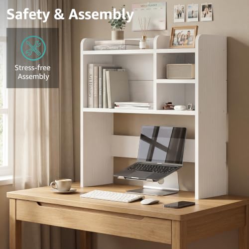 IGERI 30 Inch Wide Small White Desk Hutch Dorm Top Only 5 Shelves Organizer for College by IGERI - Used condition - Image 6