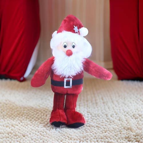 Image of Tickles Santa Claus Stuffed Soft Plush Animal Toy for Kids Boys & Girls Christmas Gifts (Size: 30 cm Color: Red)