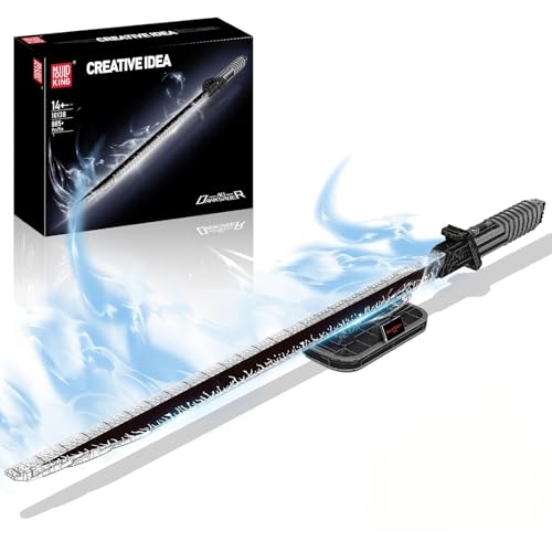 Mould King 10138 Lightsaber Building Toy Darks Sword Glows Saber Dueling with Stand Anime Cosplay Swords Building Set for Age 14+/Adults Collection Enthusiasts-885+ Pieces