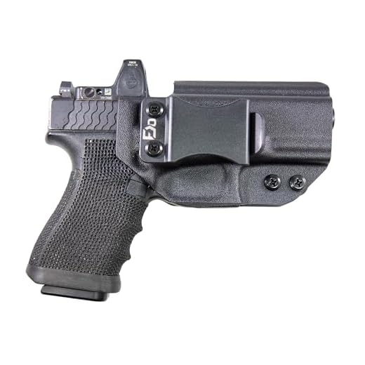 FDO Industries IWB Kydex Compatible with Glock 19 Holster - Glock 19x - 45-23 (Gen 1-6) Concealed Carry - Optics in USA (Black, G19 / G19x / G45)