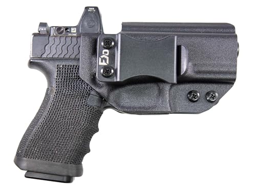 FDO Industries IWB Kydex Compatible with Glock 19 Holster - Glock 19x - 45 - (23 Gen 1-4) Concealed Carry - Optics in USA (Black, G19 / G19x / G45)