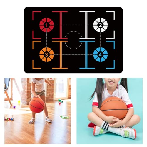 Tapete de baloncesto de goma para entrenar control de balon en casa 4
