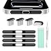 Ciqocibi 14-Piece Speaker Protection Set Compatible with iPhone 17 Pro Max, USB-C Dust Plug, Speaker Dust Cover, Cleaning Tool (Black)