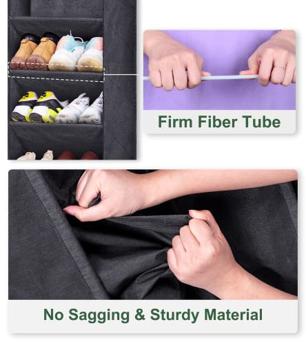 Sleeping Lamb Over The Door Shoe Rack For Closet, Short Hanging Shoe Organizer With Large Deep Pockets, Narrow Door Shoe Storage For Boots In Rv, Dorm #TOP3