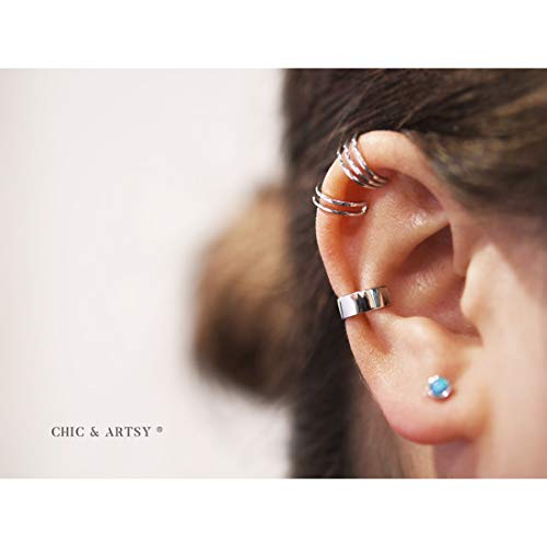 Ear Cuffs 925 Sterling Silver Ear Cuffs For Women Non Piercing Cartilage Cuffs Conch Earrings #TOP1