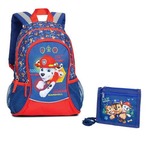 Paw Patrol Rucksack und Brustbeutel im Set für Kindergarten und Kita Kinderrucksack Fabrizio 3-6 Jahre (Blau 6)