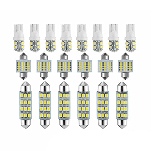 20pcs T10/31mm/42mm Bombillas LED para interior del coche 6500K LED interior bombillas de repuesto cúpula placa de matrícula luces para interior del coche tarjeta de la puerta de la iluminación de la