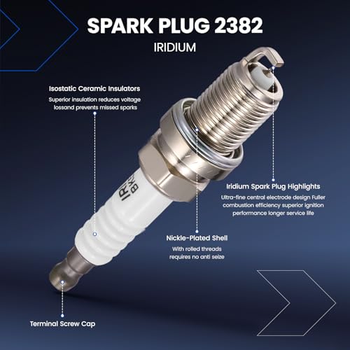 Image of 2-Pack UF407 Ignition Coils & 4-Pack 2382 Spark Plugs Kit Compatible with Mazda Protege 2001-2003, Protege5 2002-2003, 2.0L L4 - Replaces GN10301 IC527 C-637 C1340 & more