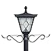 Kemeco ST4221SSP4 LED Cast Aluminum Solar Lamp Post Light with Planter Arm Hook for Outdoor Landscape Pathway Street Patio Garden Yard
