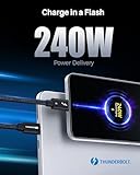 Cable Matters [Intel Certified] 40Gbps Thunderbolt 4 Cable 0.3m with 8K Video and 240W Charging - Backwards Compatible with USB4 Thunderbolt 3 Cable and USB-C - Image 4