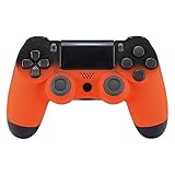 eXtremeRate Shadow Orange Custom Faceplate Cover for PS4 Slim Pro Controller, Soft Touch Front Housing Shell Case for Playstation 4 Controller CUH-ZCT2 JDM-040/050/055 - Controller NOT Included