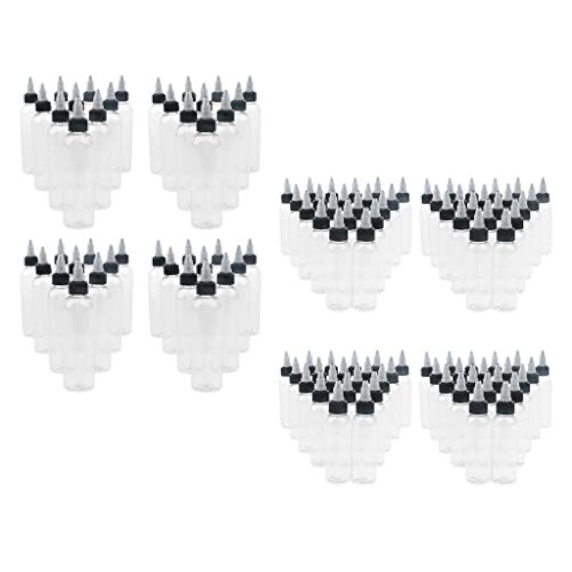120 Packs PVC Squeeze Bottles with Twist Cap Applicator