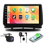 AWESAFE Autoradio pour Renault Clio III 2005 2014, 9 Pouces Écran Tactile HD, CarPlay & Android Auto sans Fil, Bluetooth, Caméra de recul, Commande au Volant, DSP, WiFi GPS