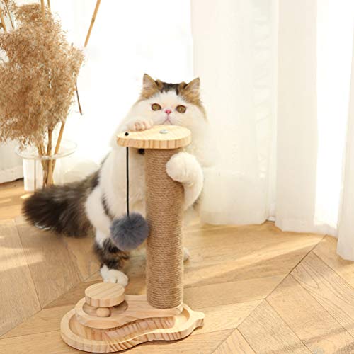 Balacoo Bola de Gato Arranhador Bolas de Pelúcia Penduradas Brinquedo de Gato Redondo Bonito Pegador