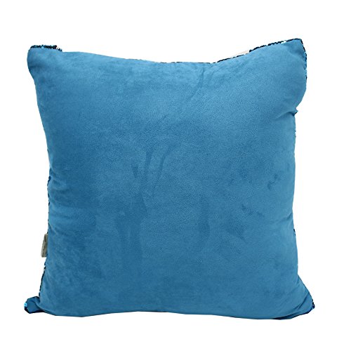 Mocofo Sparkling Gift Gift With I Love You Letter Toy Sequin Pillow Cover Silver Sparkling Flip Mermaid Magic Reversible Color Decorative Dormitory Girl Boy 16X16 Inch #TOP4