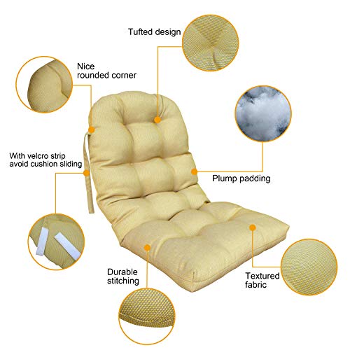 Bossima Outdoor Patio Adirondack Chair Cushions Tufted Round Corner (Deep Green) #TOP2