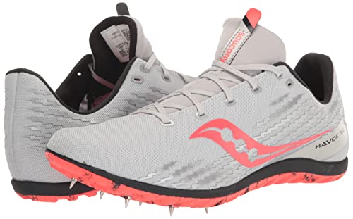 Saucony Men's Havok XC 3 Spike Cross Country Running Shoe, Fog/Black/Vizi, 11.5