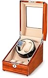 Watch Winder Box for 2+3 Automatic Watch Solid Wood Watches Storage Box Supports USB Charging Silent Motor for Men Women Gift Accessories b, (C)