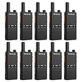 Retevis B3B Walkie Talkies Rechargeable, 1620mAh, Lightweight 2 Way Radio Long Range, Type C, Ultra Thin, VOX, Handheld Two Way Radios for Retail, Hotel, Church (10 Pack)