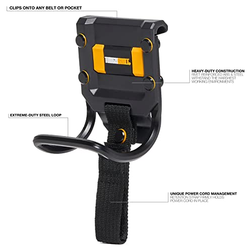 Toughbuilt - Modular Hammer Loop - Durable Hammer Holder/Holster/Catch Clips On Any Belt Or Pocket, Extreme-Duty Steel Loop/Metal Ring, Unique Power Cord Mgmt, Heavy-Duty Construction - (Tb-52) #TOP1