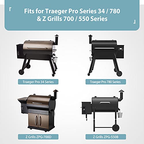 Shinestar Pellet Grill Cover For Traeger Pro 34/780, Bbq 075, Z Grills 700/550 Series, Special Zipper Design, Durable & Waterproof, Easy To Put On And Take Off #TOP1