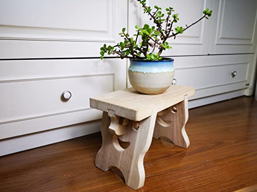 Famobay Inovative Hand Crafted Hardwood Kid'S Step Stool,Unfinished thumb #3