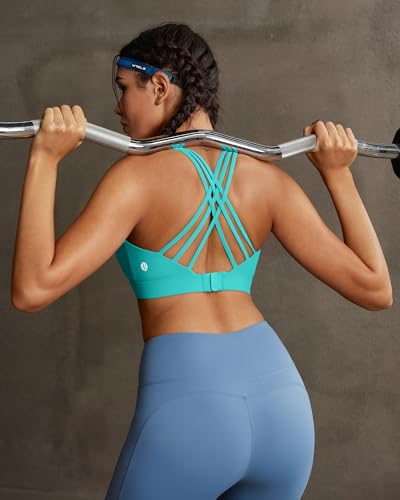 Image of RUNNING GIRL Sports Bras for Women,Crisscross Back High Impact Sports Bra with Hook Closure Workout Supportive Bra