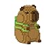 Mini Building Blocks Animals Sets, Cute Capybara Mini Building Blocks, Creativity Plastic Particle Building Toys Bricks 3D Model Block for Adults,Kids,Birthday Supplies (Green)