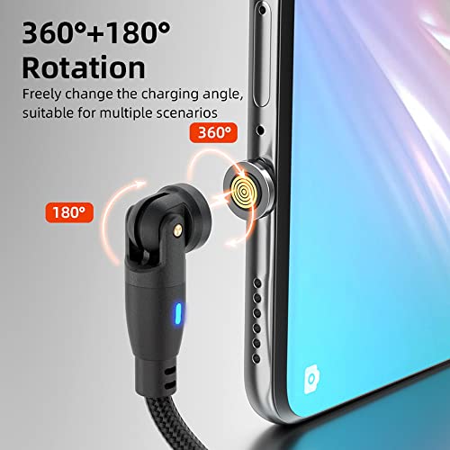 P-TECHUK Rotating 60W Super Fast USB C to USB C Magnetic Charging Data Cable - Image 4