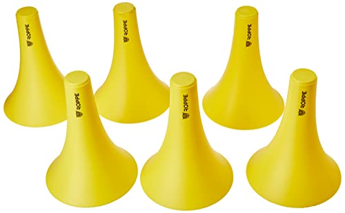 Kit De 6 Cones De Agilidade 23 Cm Amarelo Roppe