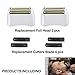 2 Packs Pro Shaver Replacement Foil and Cutters Compatible With Andis #17155 & #17150 Shaver Pro Foil (golden)