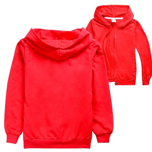 BILIKEYU Boys Girls Fleece Lined Full-Zip Jackets Solid Color Lightweight Winter Hooded Outwear Coats3