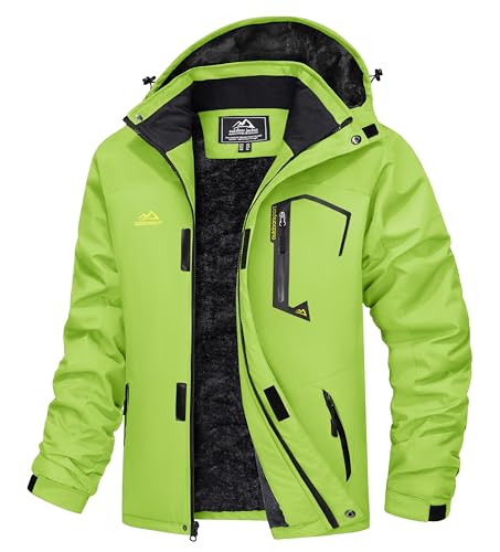 Image of MAGCOMSEN Men's Winter Coats Waterproof Ski Snow Jacket Warm Fleece Parka Raincoats With Multi-Pockets