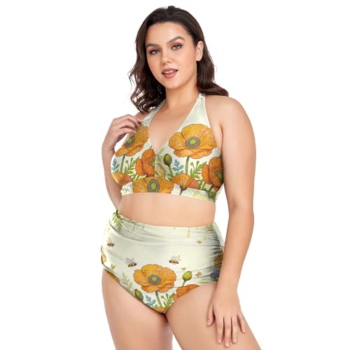 Maillot de bain deux pièces taille haute réglable et confortable