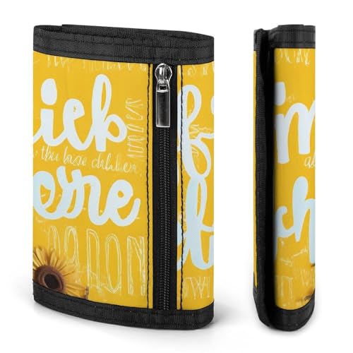 Goodlooking Hello Sunshine Print Trifold Wallet with ID Window & Key Ring | Slim Front Pocket Wallet with 8 Card Holder3