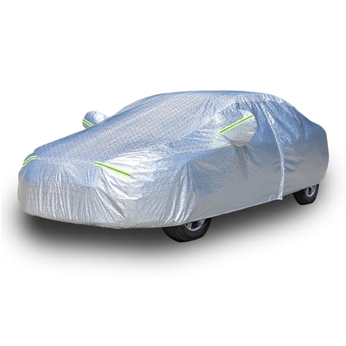 Image of 5 Layers Waterproof Car Covers for Automobiles All Weather Season UV Protection Rainproof Outdoor Full Cover Universal Fit Sedan 186 inch to 193 inch