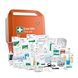 Erste-Hilfe-Koffer für Sportstätten & Sportvereine - WERO Smart Case groß DIN 13157 - kompakt, robust & übersichtlich - staub- & spritzwassergeschützt - mit Farbleitsystem - mit Wandhalterung