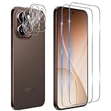 Funrae Schutzfolie für OPPO Reno 15 für Panzerglas mit Kameraschutz, 2 PCS 0.33MM 9H Festigkeit Folie & 2 PCS Ultra-Klar Kamera Schutz, Anti-Kratzen Bildschirmschutz HD Folie Schutzglas
