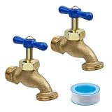 UTALIND 2 Pack G1/2 Garden Outdoor Hose Bibb Faucet with Tap...
