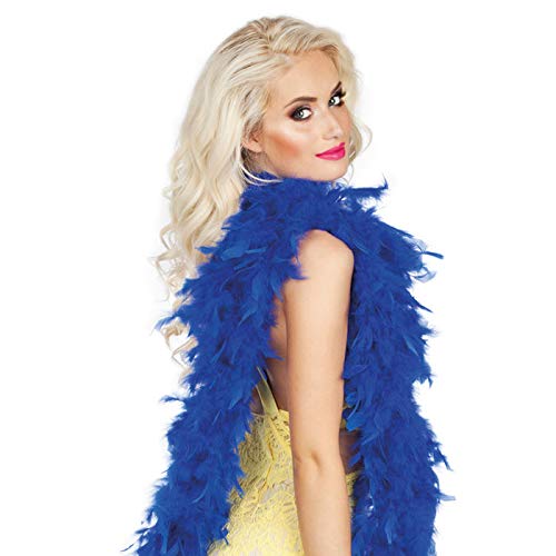 PARTY DISCOUNT® Federboa blau, ca. 180 cm lang