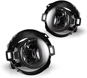 AUTOFREE Fog Lights Assembly Compatible for 2010-2017 Nissan Frontier/ 2005-2015 Xterra (Only fit for Plastic Bumper) H11 Bulbs Fog Lamps Replacement Included Wiring Kit & Switch-1 Pair (Smoke Lens)